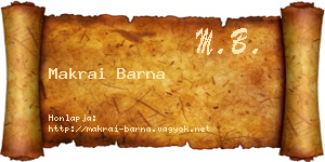 Makrai Barna névjegykártya